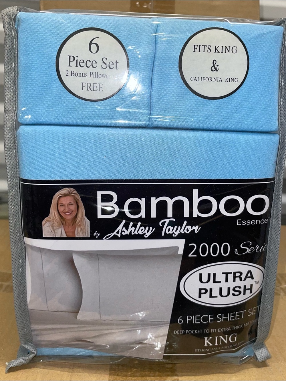 Ashley Taylor Bamboo Ultra Plush King Sheet Set - Sky Blue